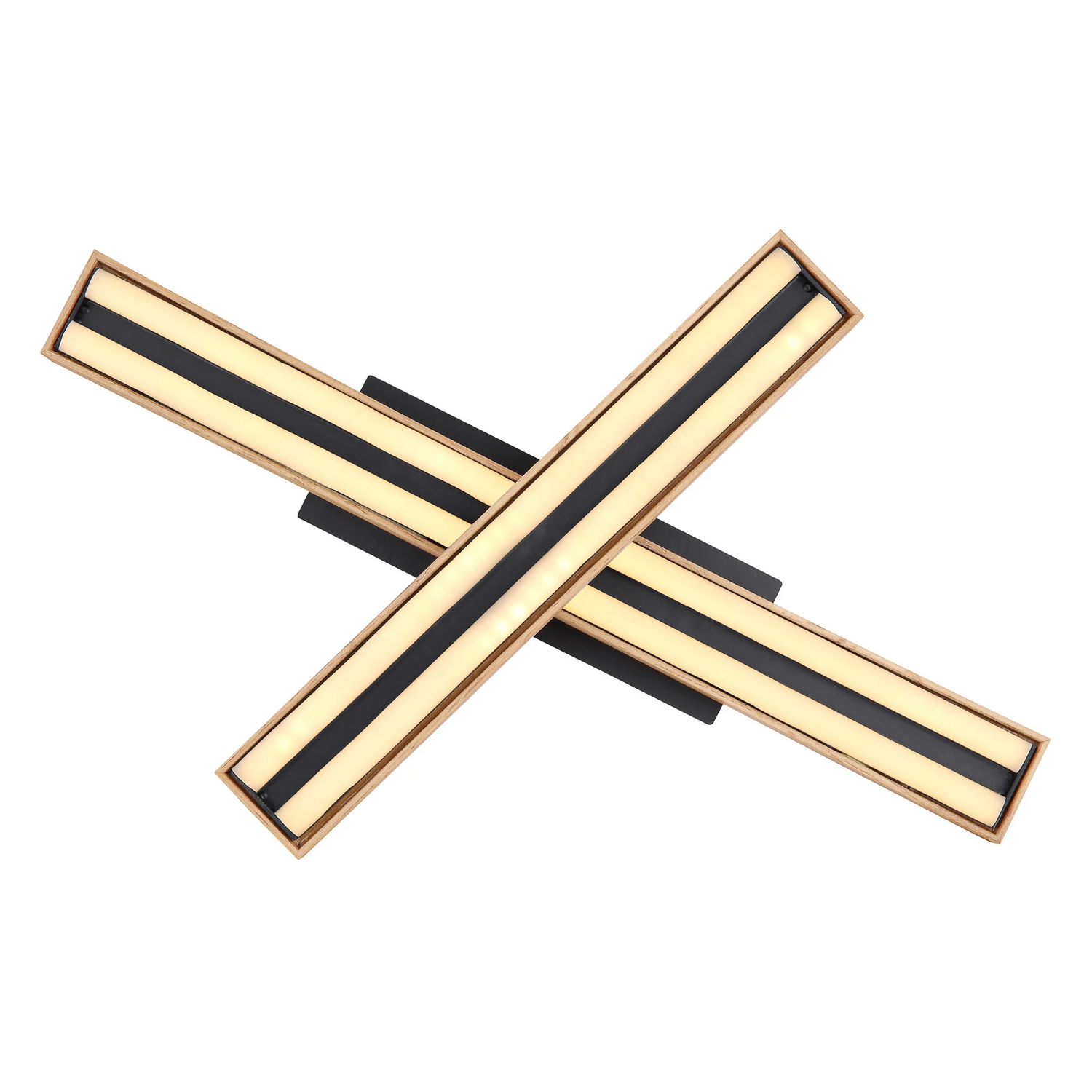 B-Ware Globo Led Deckenlampe Doro Länge 51,5 Cm Eiche Holz Deckenleuchte Lampe Leuchte