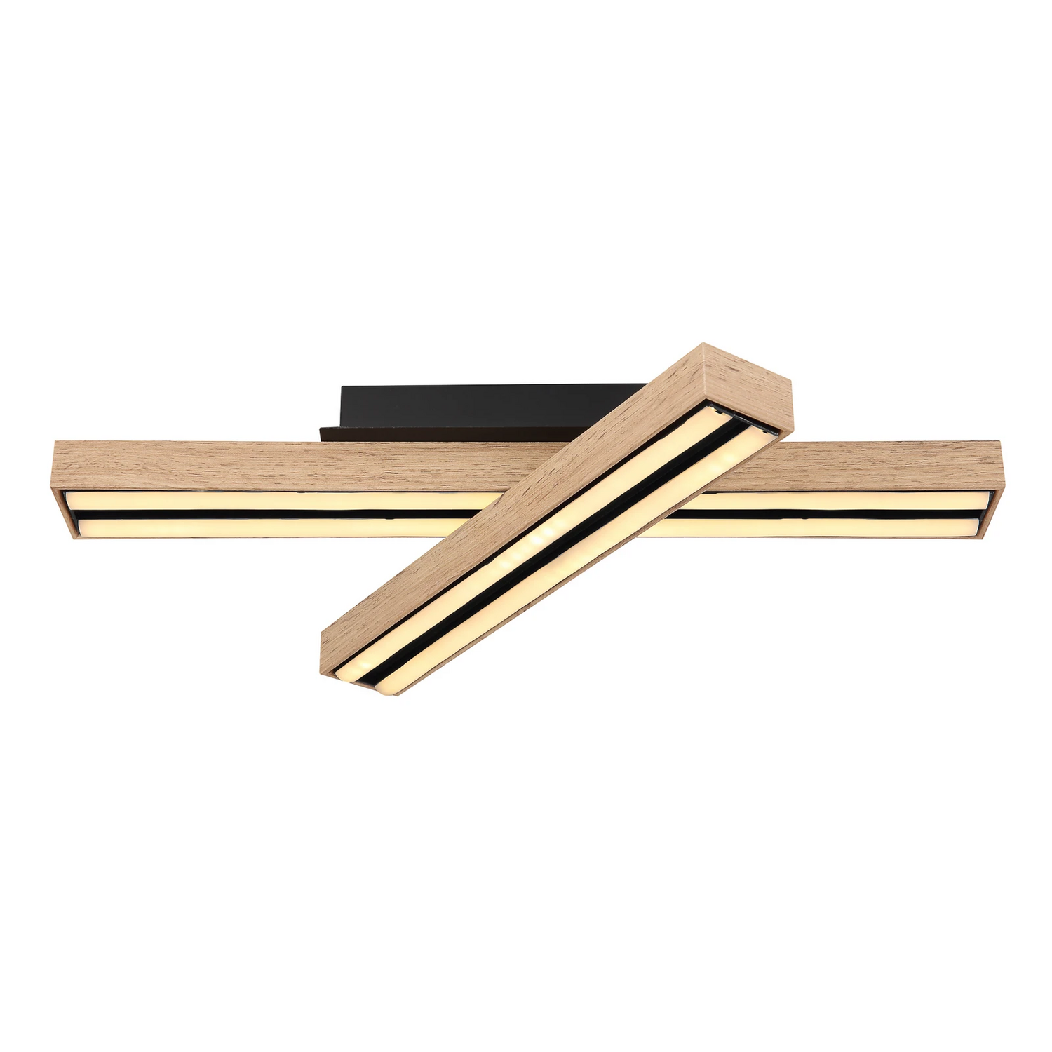 B-Ware Globo Led Deckenlampe Doro Länge 51,5 Cm Eiche Holz Deckenleuchte Lampe Leuchte