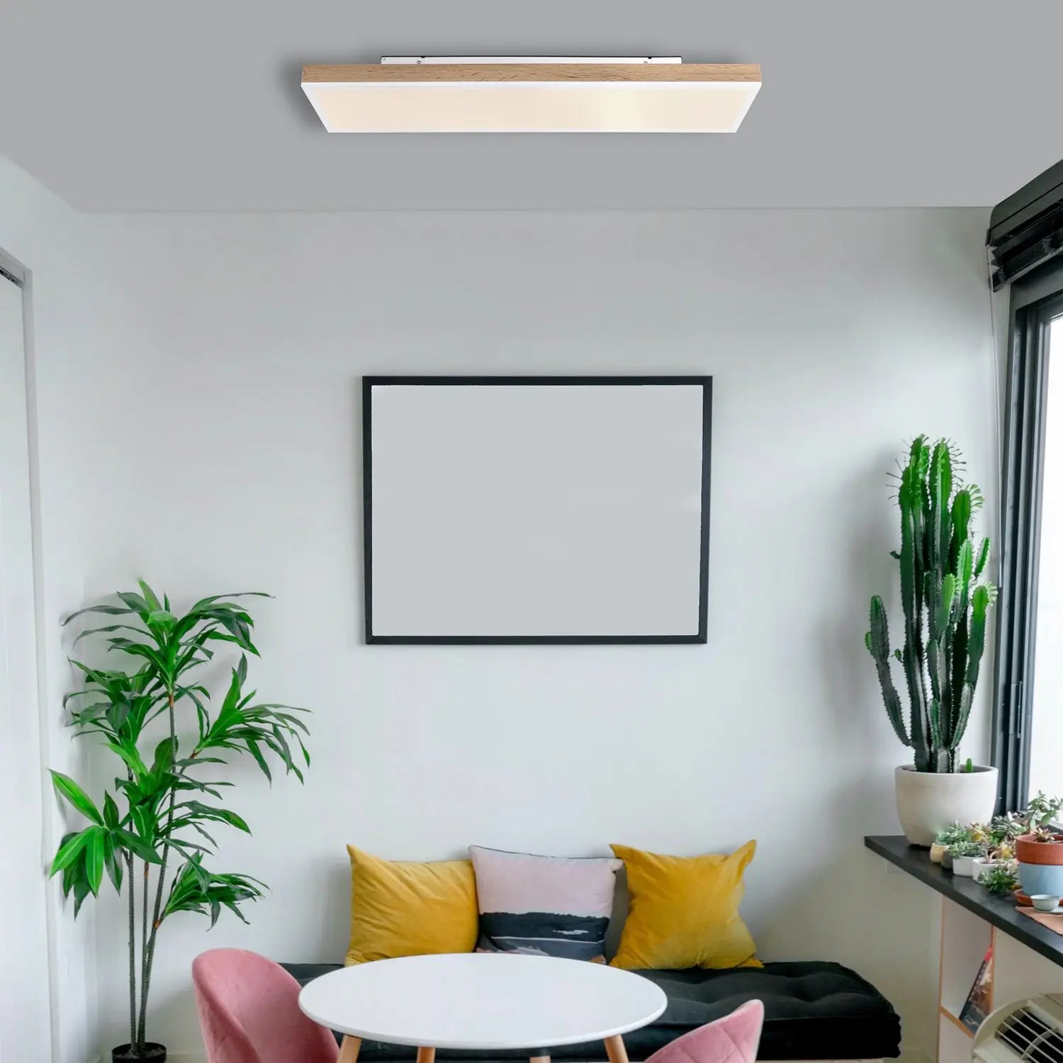 B-Ware Globo Deckenleuchte Deckenlampe Led Holz Dunkel Cct Leuchtmittel Inklusive Dimme - 9007371445165