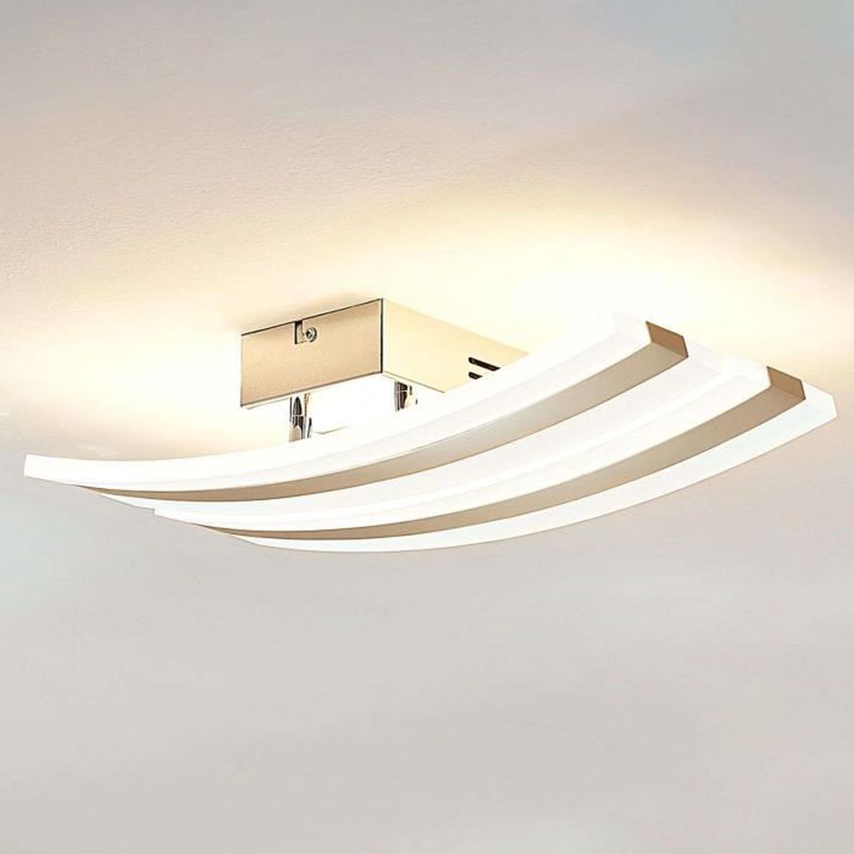 Lampenwelt LED-Deckenlampe Deckenlampe Lampe Leuchte Duarte Acryl dimmbar 2-fl - 4251096550160