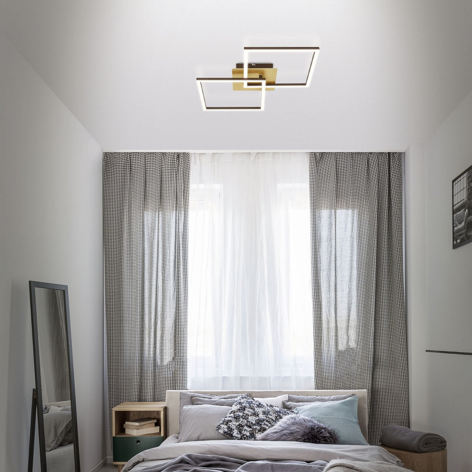 LED Deckenleuchte Deckenlampe Frame gold dimmbar Memoryfunktion Raum Beleuchtung - 4002707422174