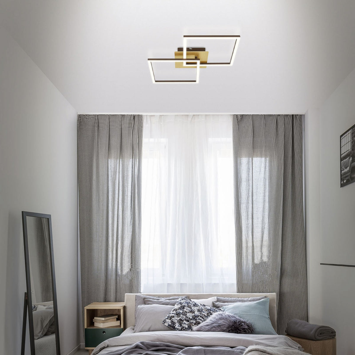 LED Deckenleuchte Deckenlampe Frame gold dimmbar Memoryfunktion Raum Beleuchtung - 4002707422174