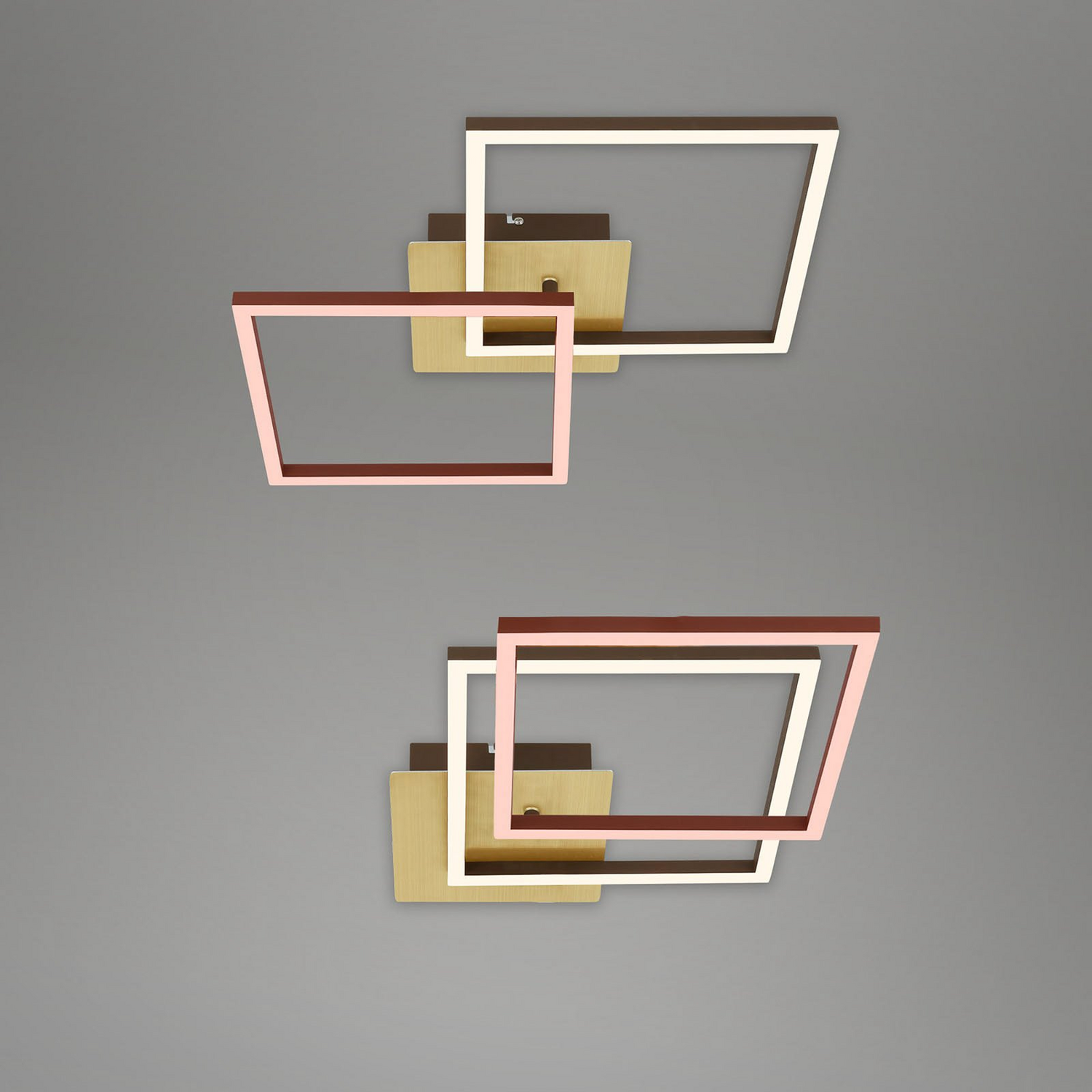 B-Ware Led Deckenleuchte Deckenlampe Frame Gold Dimmbar Memoryfunktion Raum Beleucht316