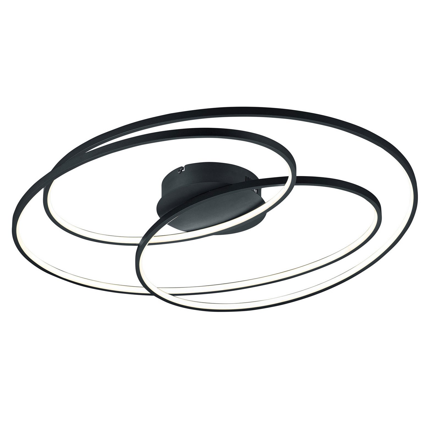 B-Ware Trio Lighting Led Deckenlampe Gale Deckenlampe Deckenlicht 80 Cm Schwarz Matt