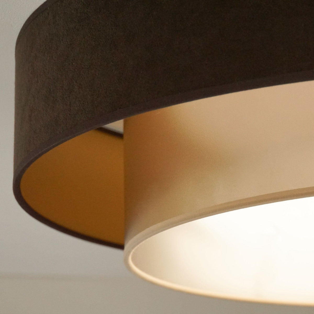 Luneta Deckenlampe Deckenleuchte LED Samt braun gold Fernbedienung dimmbar64 - 5905317606387