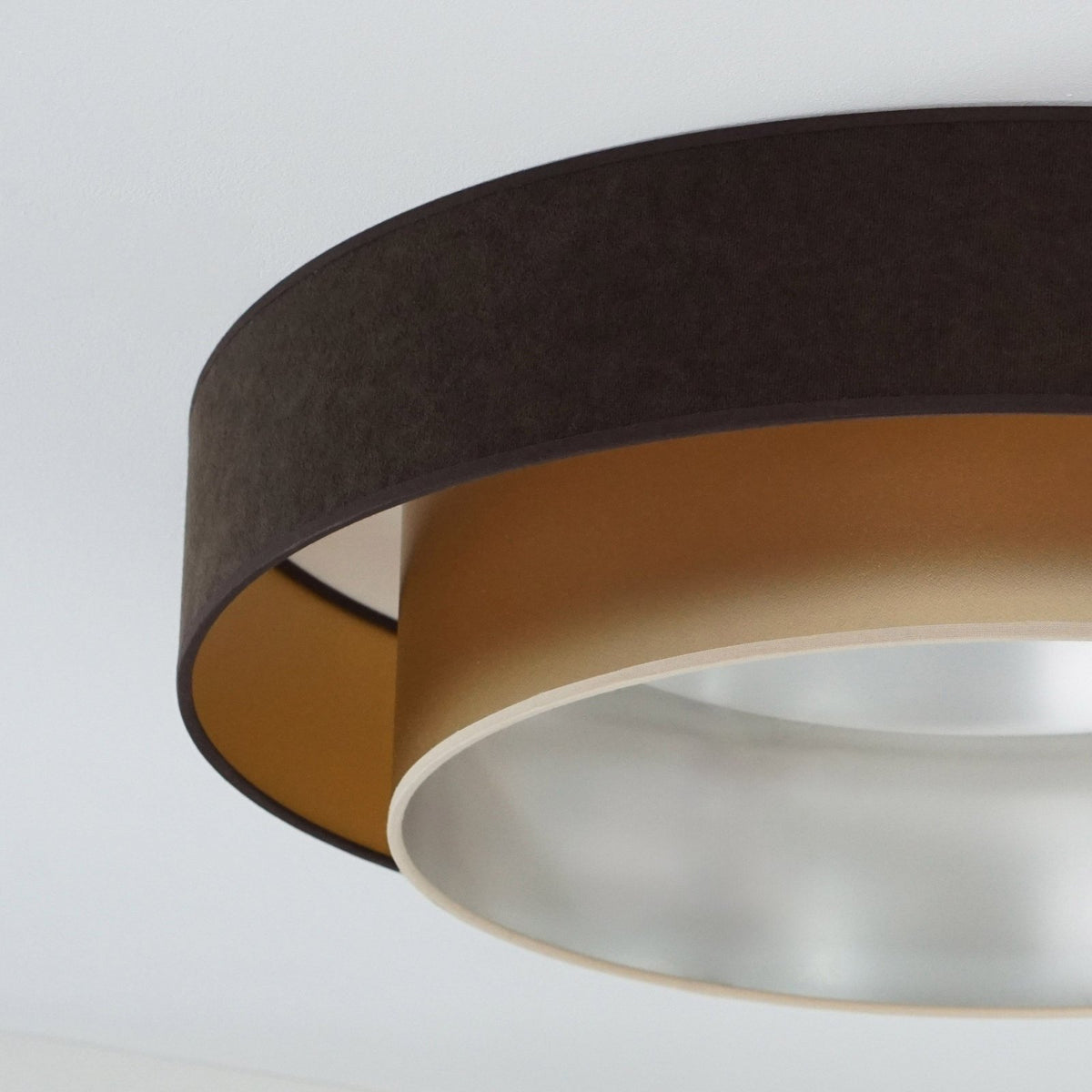 Luneta Deckenlampe Deckenleuchte LED Samt braun gold Fernbedienung dimmbar64 - 5905317606387
