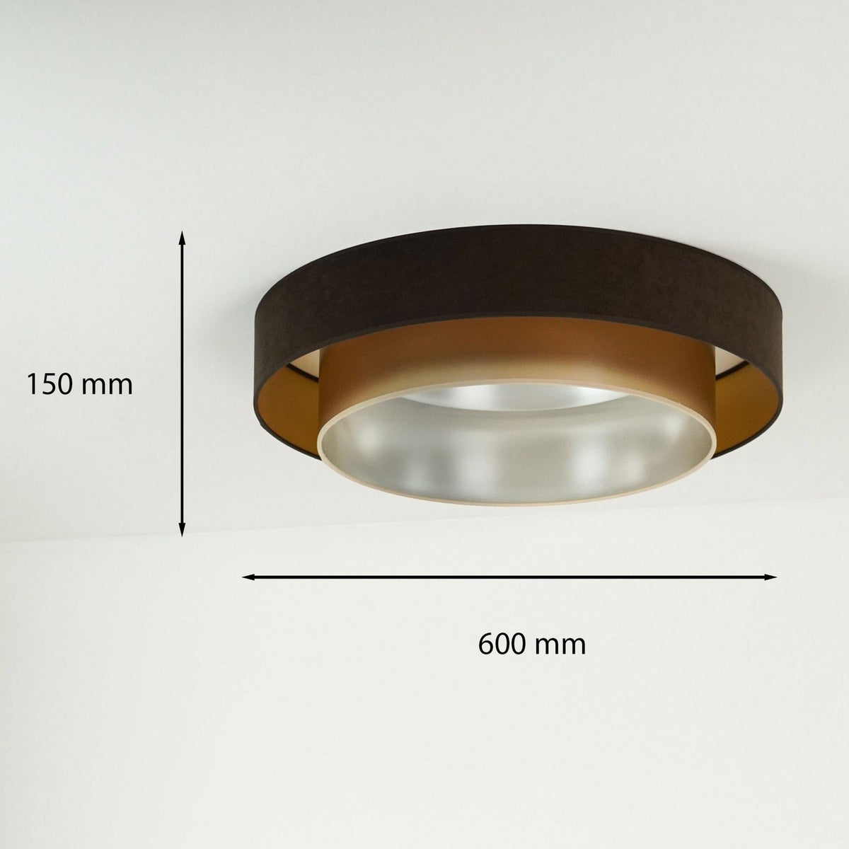 Luneta Deckenlampe Deckenleuchte LED Samt braun gold Fernbedienung dimmbar64 - 5905317606387