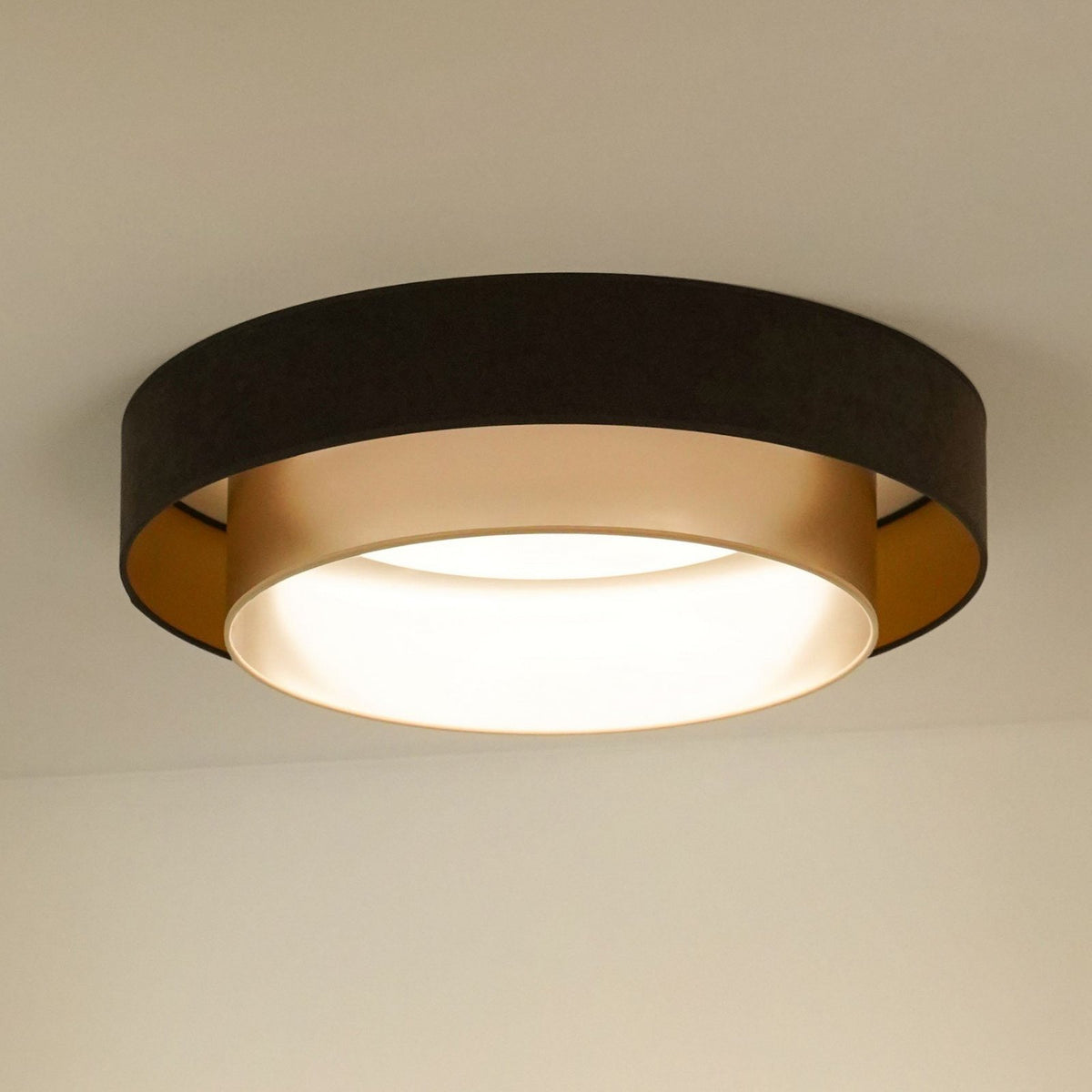 Luneta Deckenlampe Deckenleuchte LED Samt braun gold Fernbedienung dimmbar64 - 5905317606387