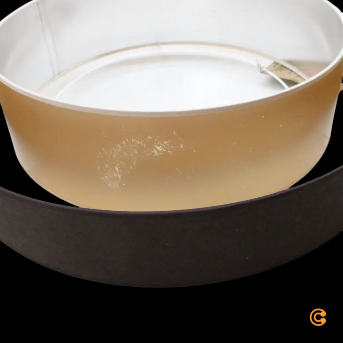 Luneta Deckenlampe Deckenleuchte LED Samt braun gold Fernbedienung dimmbar - 5905317606387