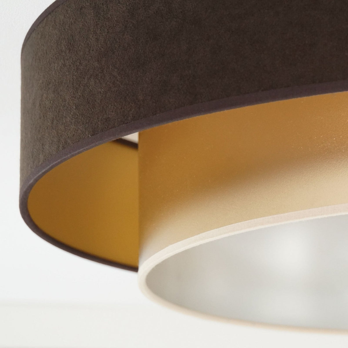 Luneta Deckenlampe Deckenleuchte LED Samt braun gold Fernbedienung dimmbar64 - 5905317606387