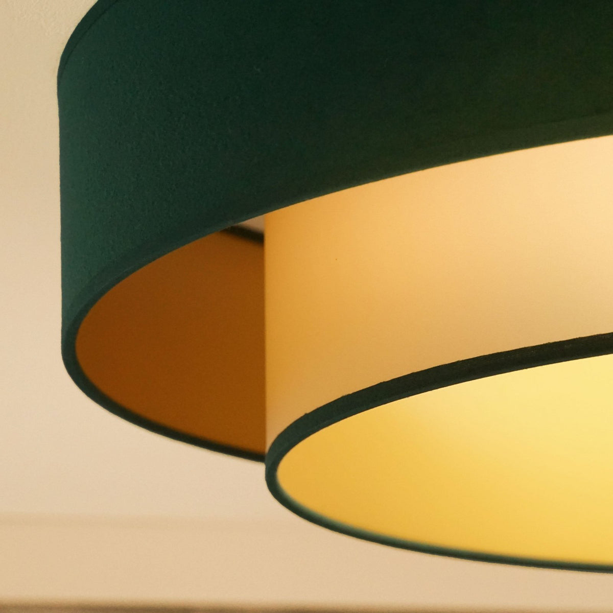 Deckenlampe Lampe LED Luneta Fernbedienung Samt dunkelgrün gold Deckenleuchte220 - 5905317606394