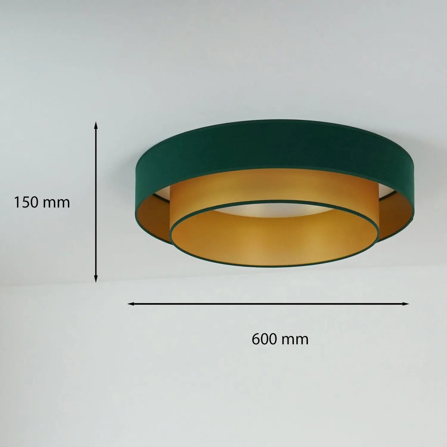 B-Ware Duolla Led Deckenlampe Luneta Deckenleuchte Lampe Grün Gold ø 60 Cm - 5905317606394