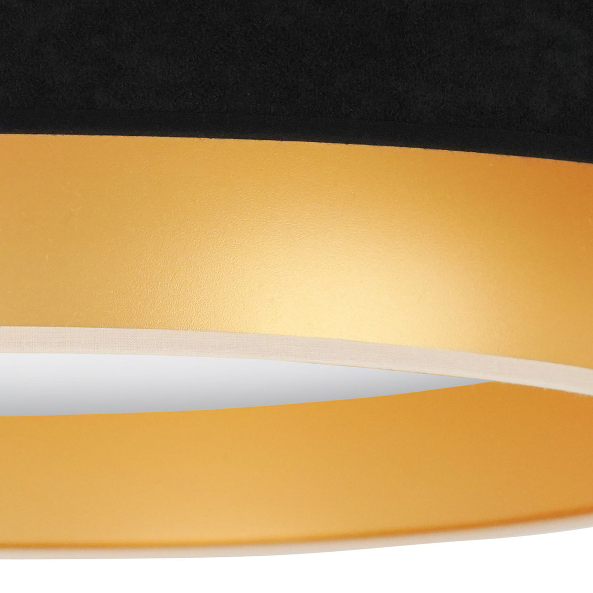 Luneta LED Deckenlampe Leuchte Fernbedienung schwarz gold Samt 60cm dimmbar - 5905317606417