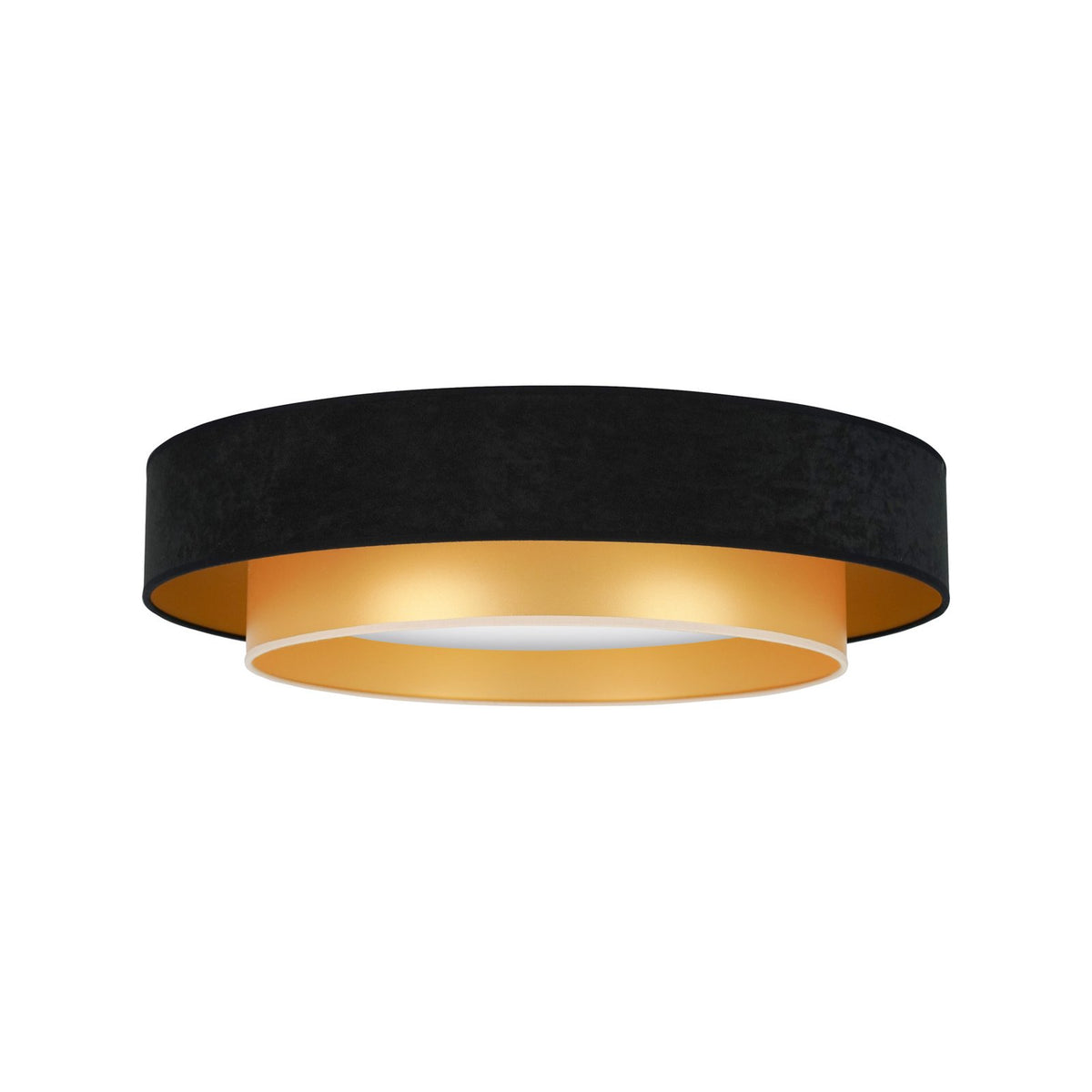 Luneta LED Deckenlampe Leuchte Fernbedienung schwarz gold Samt 60cm dimmbar - 5905317606417