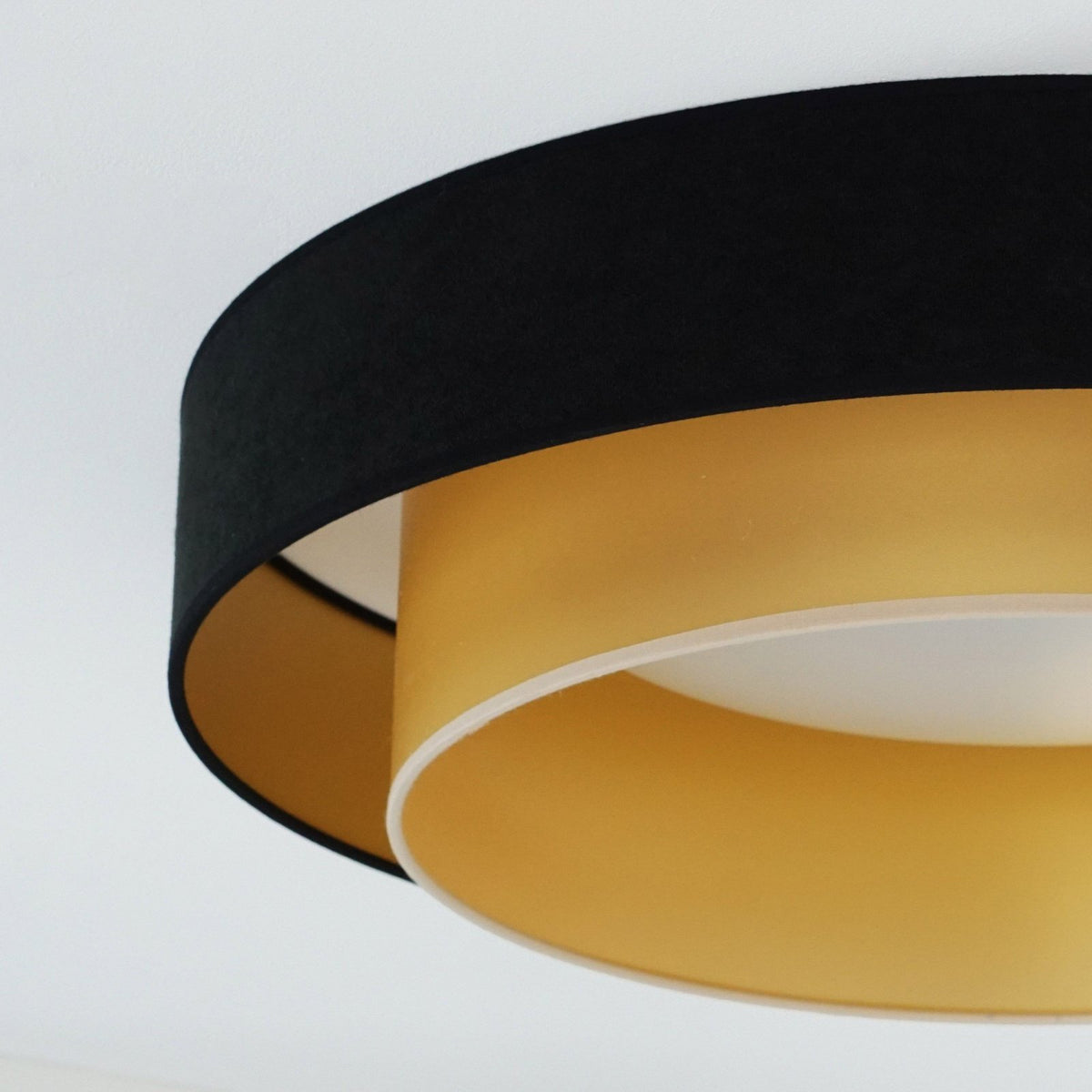 Luneta LED Deckenlampe Leuchte Fernbedienung schwarz gold Samt 60cm dimmbar - 5905317606417