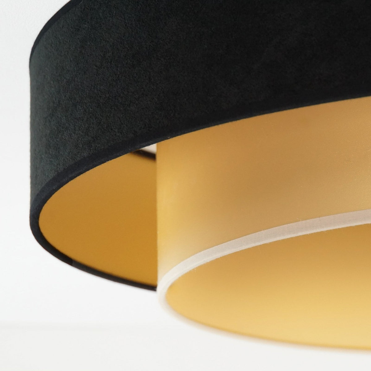 Luneta LED Deckenlampe Leuchte Fernbedienung schwarz gold Samt 60cm dimmbar - 5905317606417