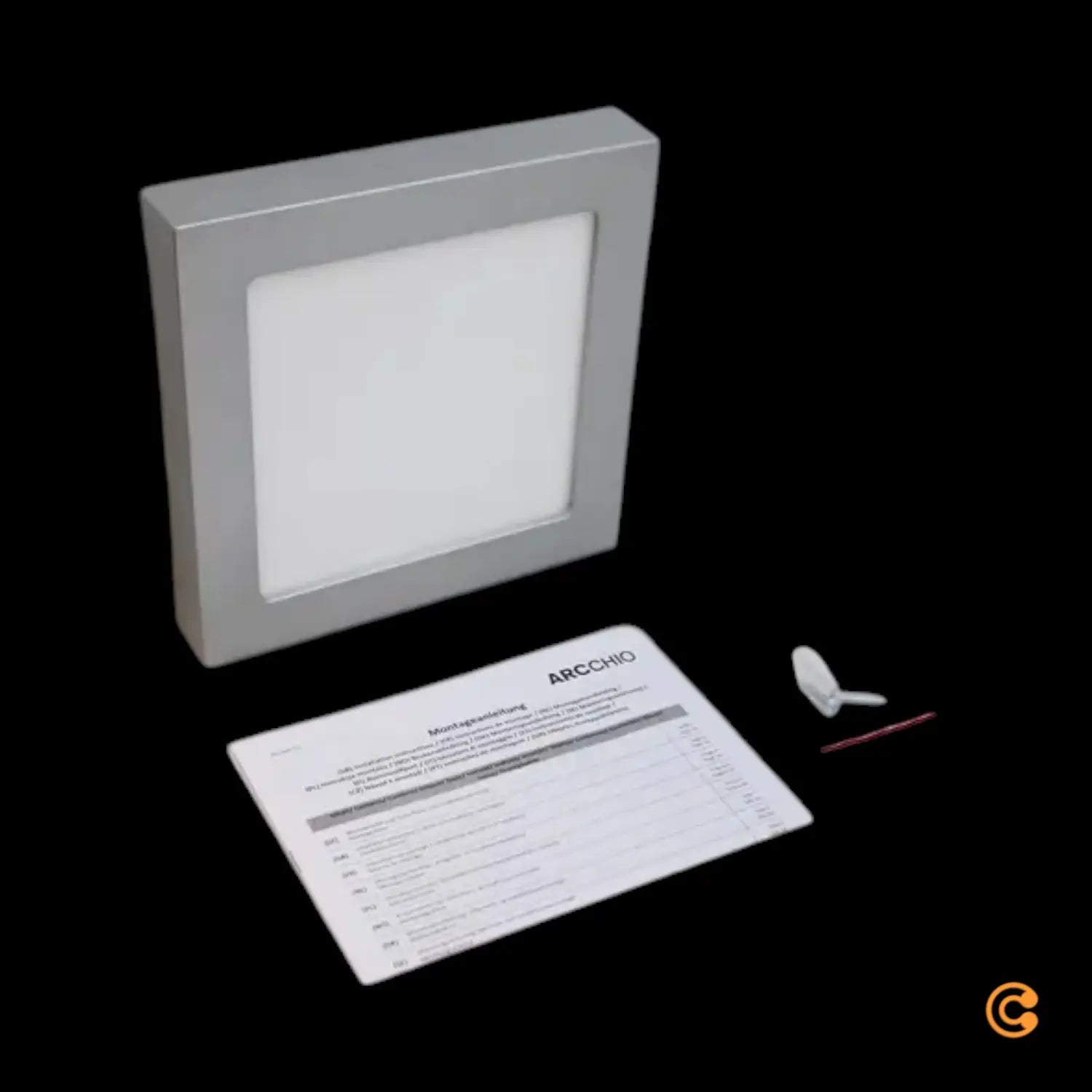 B-Ware Arcchio Deckenleuchte Deckenlampe Led Marlo Silber Quadrat Beleuchtung - 4251096530728
