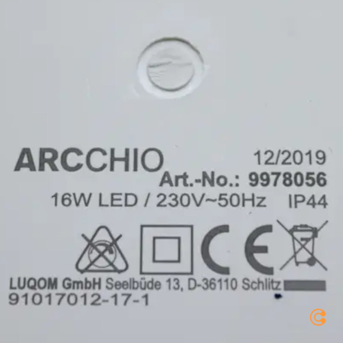 Arcchio Deckenleuchte Deckenlampe LED Marlo Silber Quadrat Beleuchtung - 4251096530728