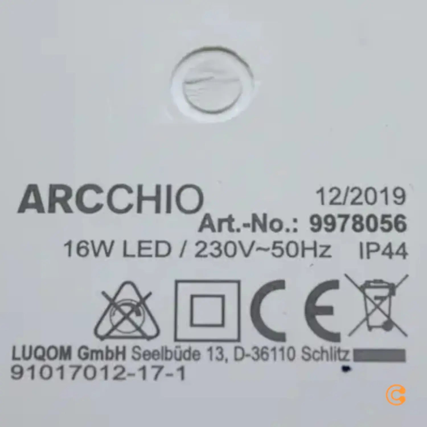 B-Ware Arcchio Deckenleuchte Deckenlampe Led Marlo Silber Quadrat Beleuchtung - 4251096530728