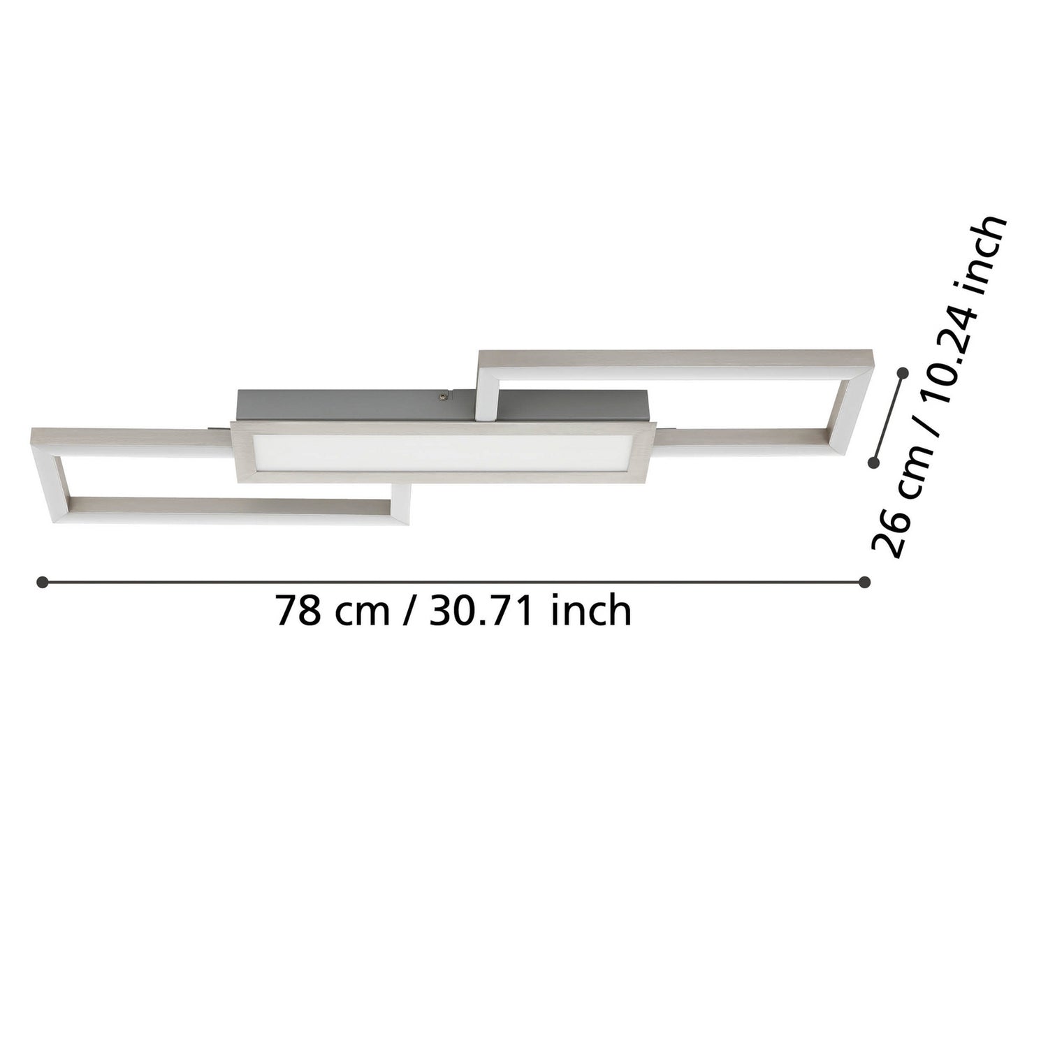 B-Ware Eglo Deckenleuchte Lampe Led Monirote Fernbedienung Nickel Aluminium 78 Cm - 9002759997915
