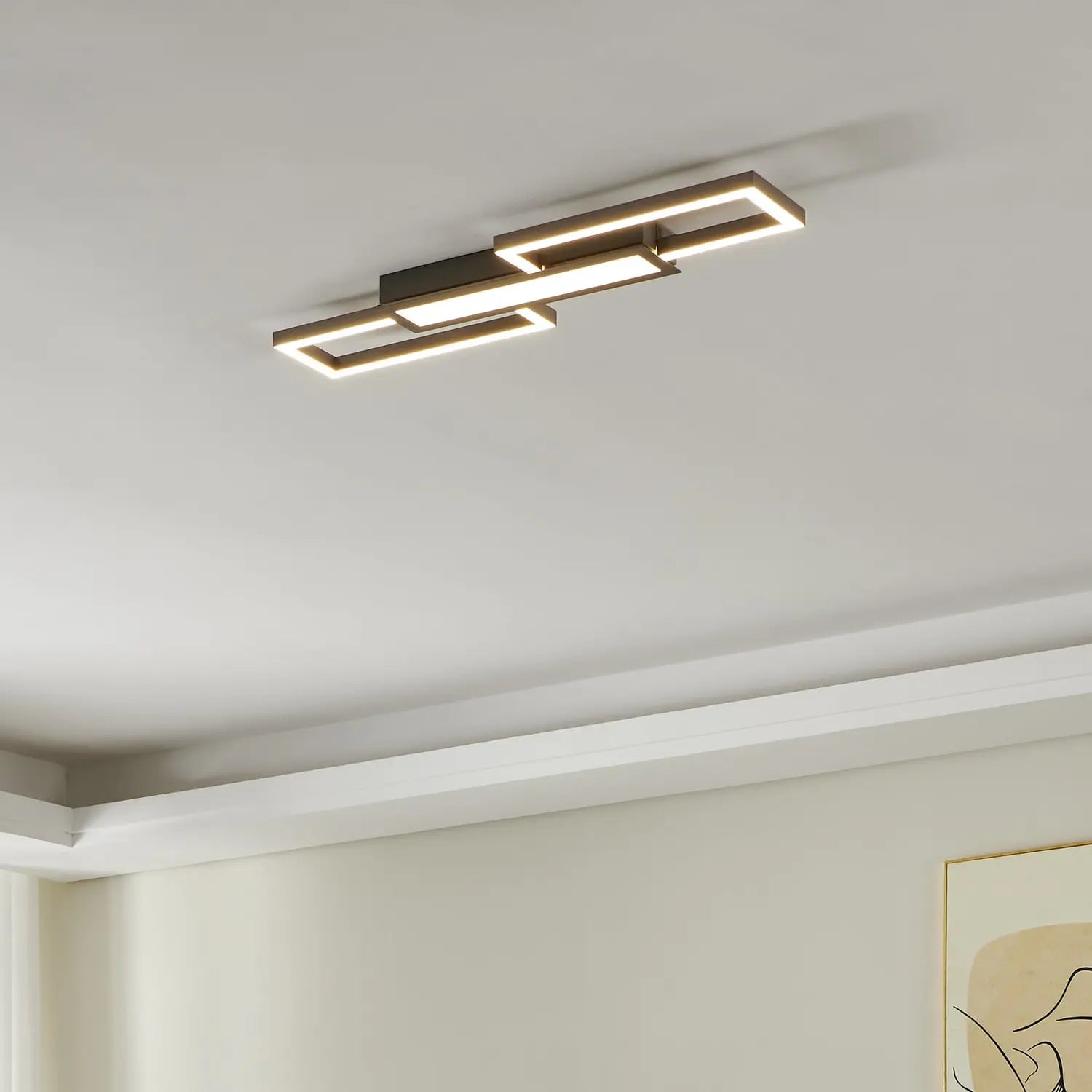 B-Ware Eglo Deckenleuchte Lampe Led Monirote Fernbedienung Nickel Aluminium 78 Cm - 9002759997915
