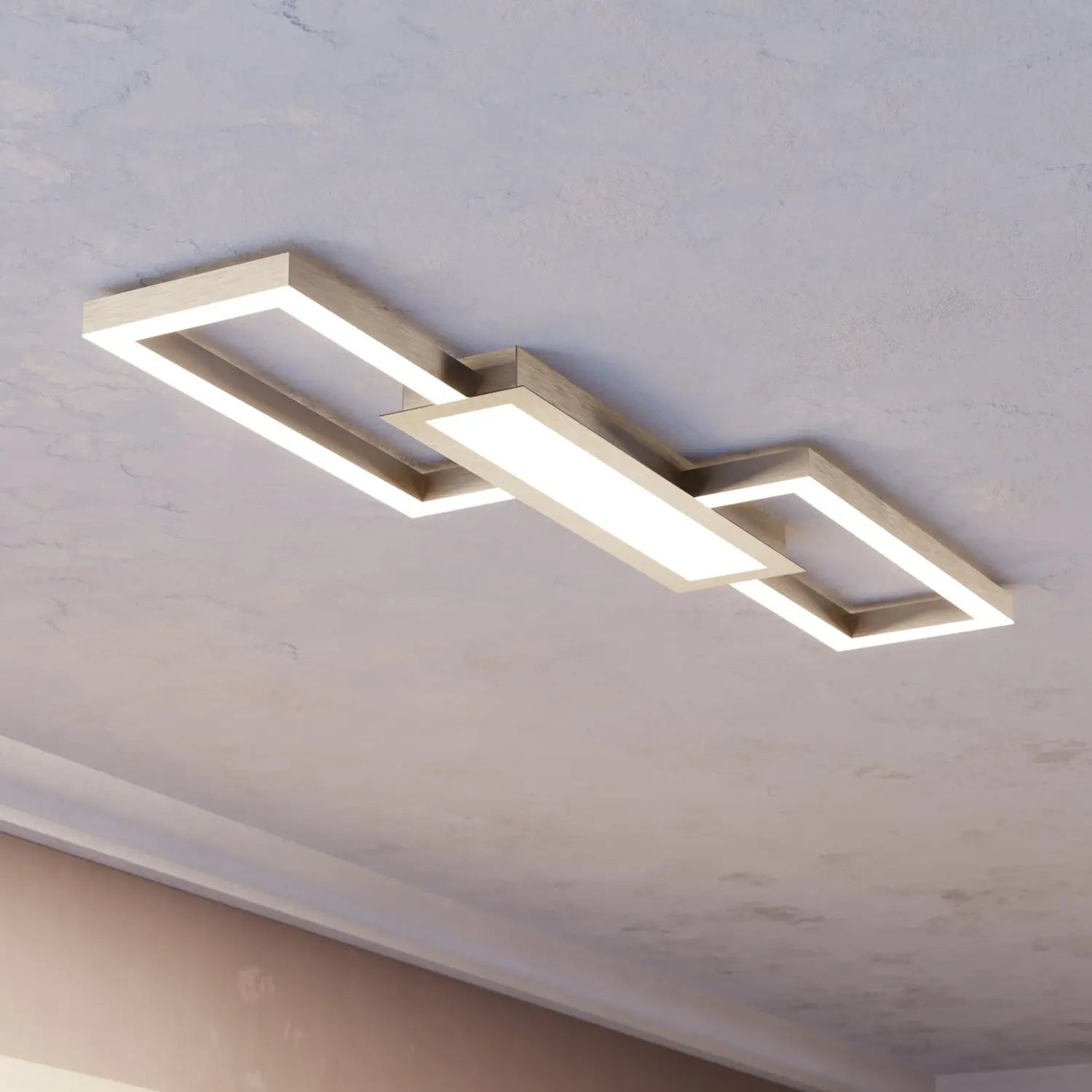 B-Ware Eglo Deckenleuchte Lampe Led Monirote Fernbedienung Nickel Aluminium 78 Cm - 9002759997915