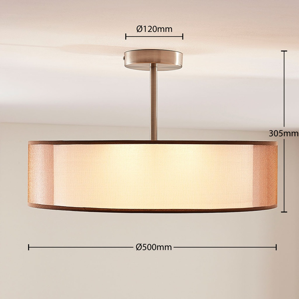 B-Ware Lindby Led Deckenlampe Pikka Deckenlampe Lampe Leuchte 3 Stufig Dimmbar Braun - 4251096545371