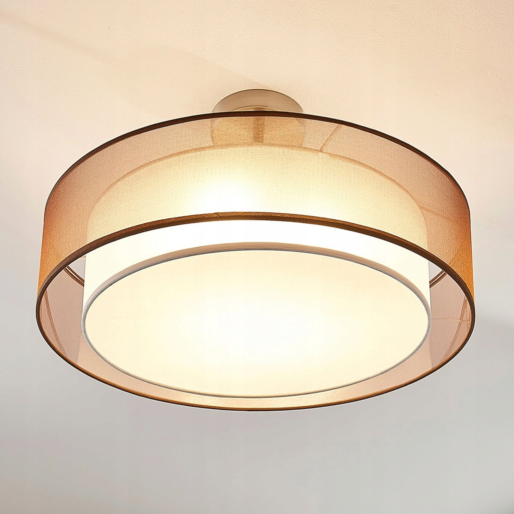 B-Ware Lindby Led Deckenlampe Pikka Deckenlampe Lampe Leuchte 3 Stufig Dimmbar Braun - 4251096545371