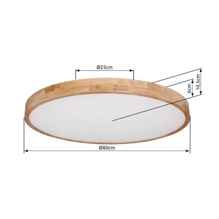 Globo Deckenlampe Lampe Led Rainer Holzoptik Metall Fernbedienung 80cm Cct Licht B-Ware - 9007371386284