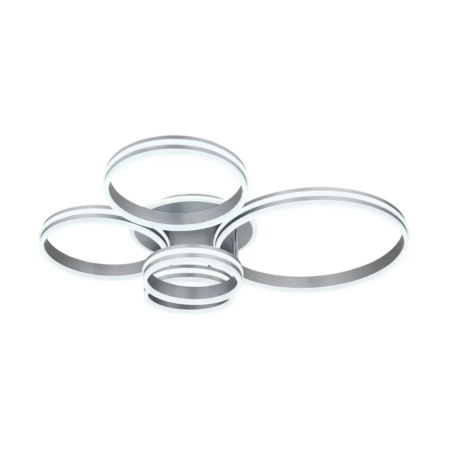 B-Ware Globo Deckenlampe Deckenleuchte Led Grau Fernbedienung Dimmbar 5 Flammig Rubio