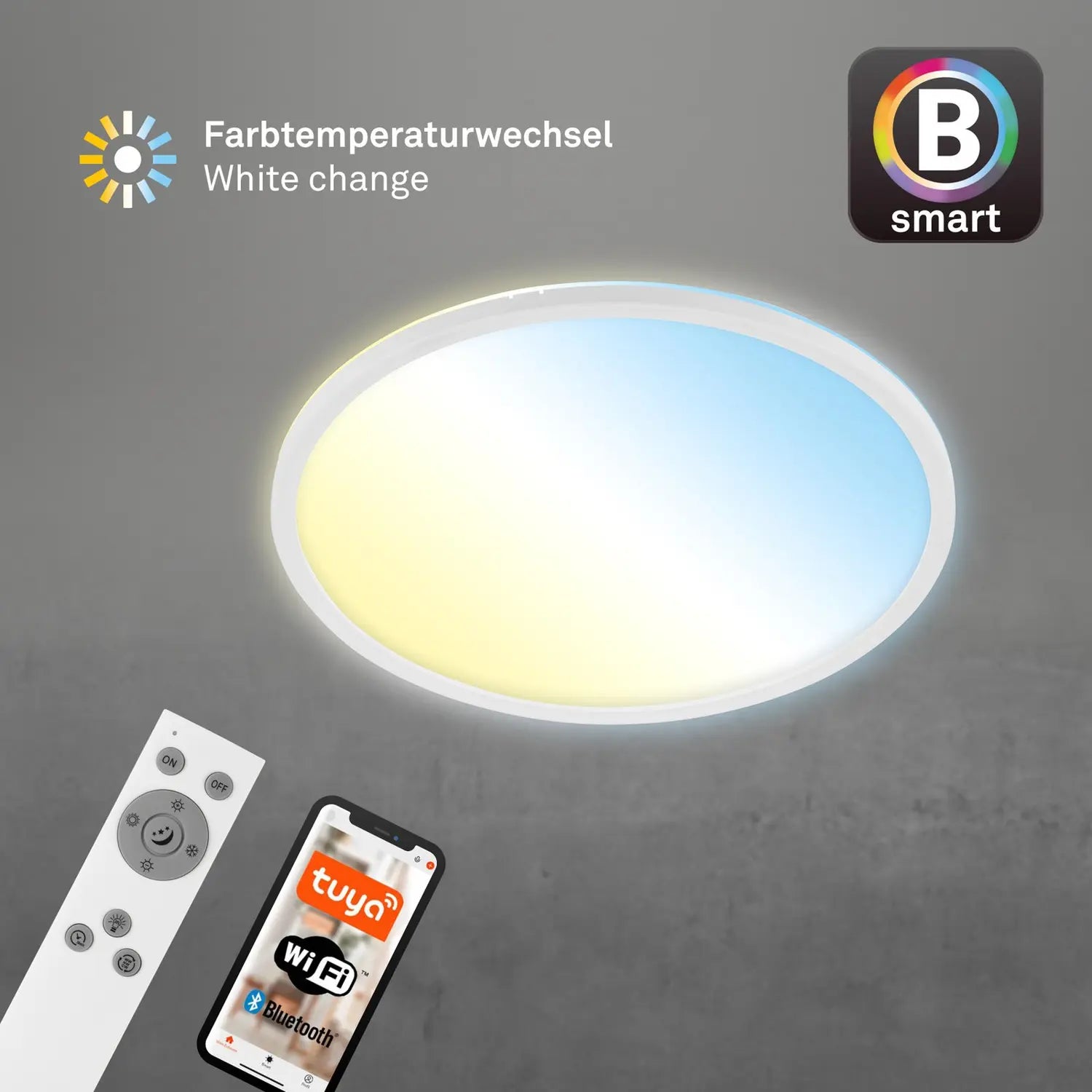 B-Ware Briloner Led Deckenlampe Slim S Dimmbar Cct Weiß ø 45 Cm Deckenleuchte Lampe - 4002707409885