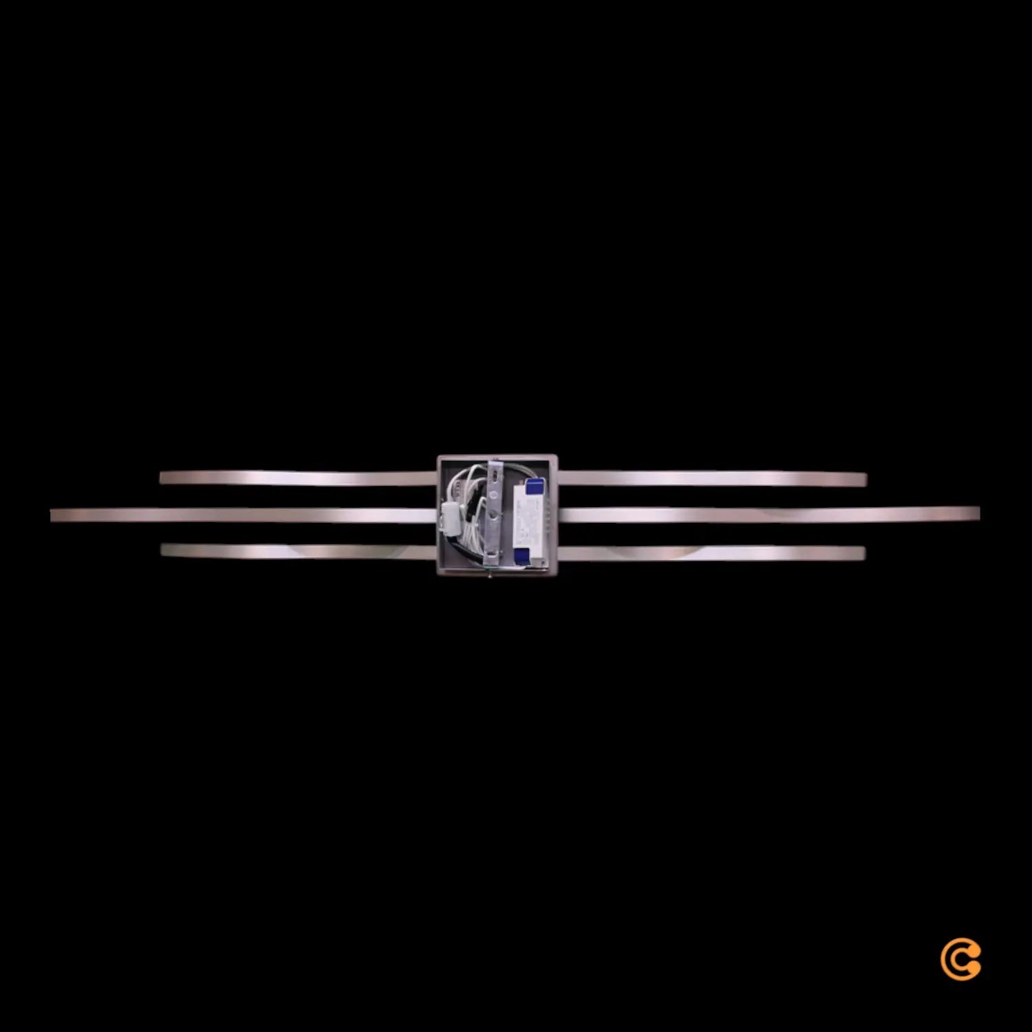 Just Light. Led Deckenlampe Wave Deckenleuchte Deckenlicht 3.000 K 139,5x16 Stahl B-Ware - 4043689939519