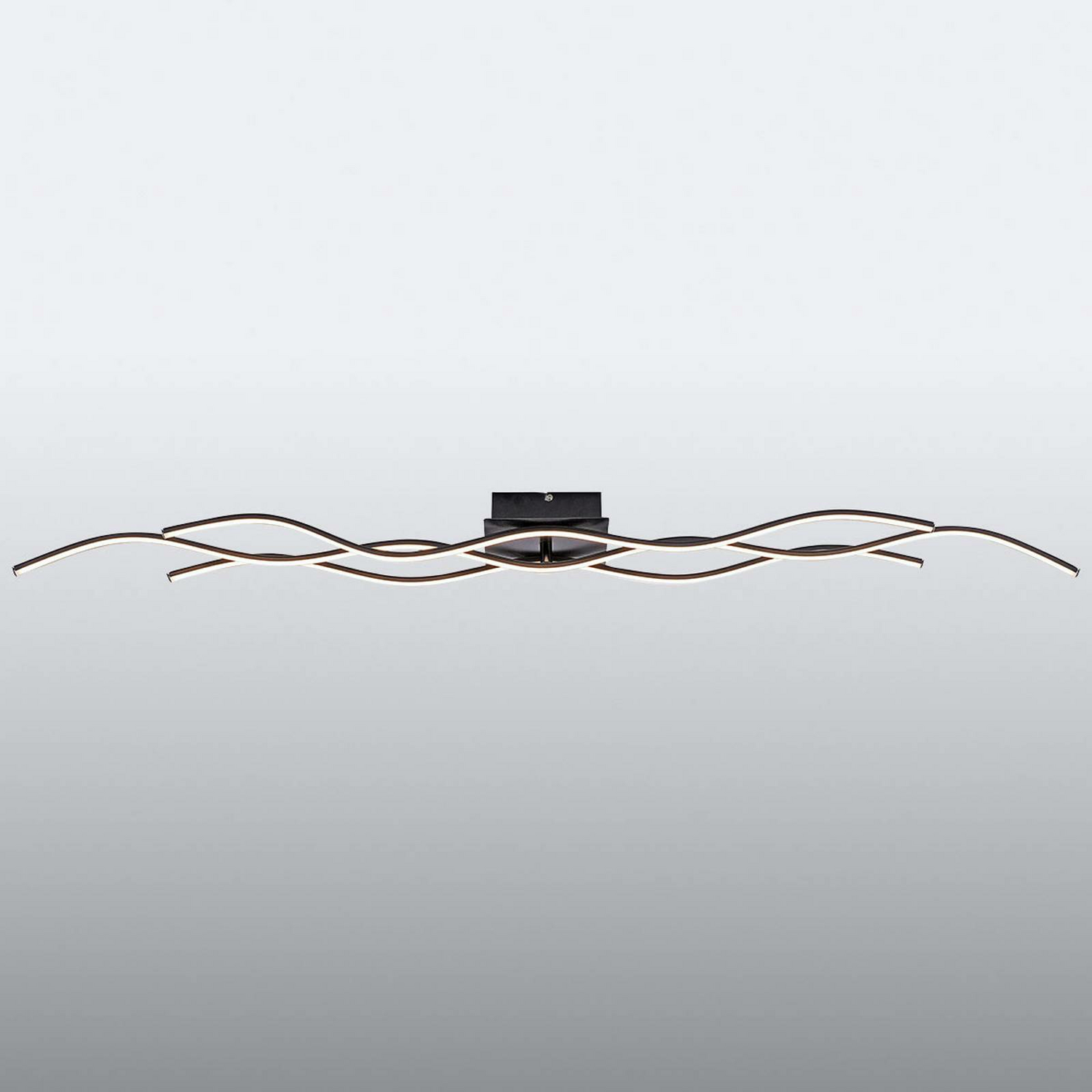 B-Ware Leuchten Direkt Led Deckenlampe Wave Deckenlampe Lampe Leuchte Schwarz 137,5 Cm - 4043689948801