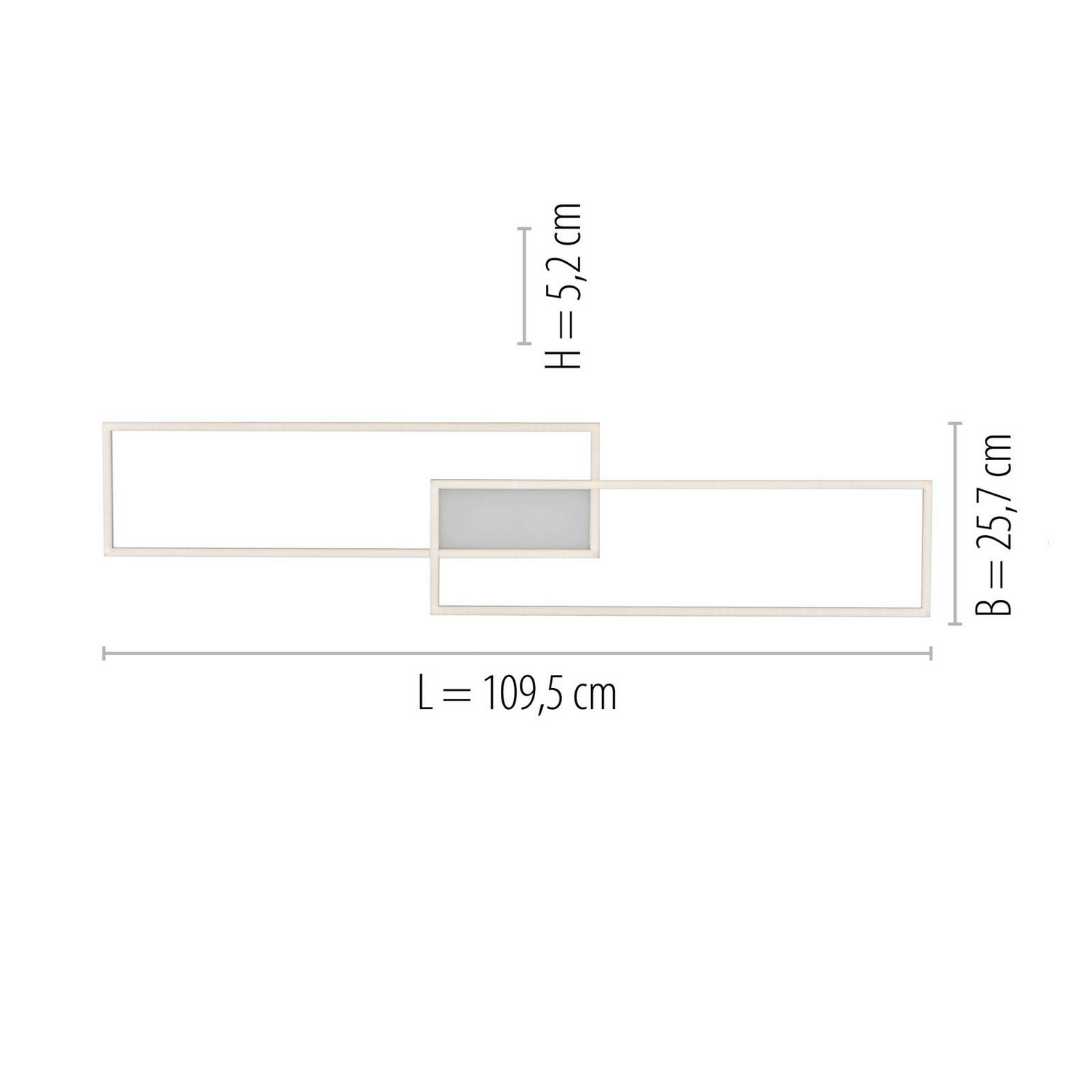 B-Ware Leuchten Direkt Led Deckenlampe Asmin Deckenlampe Lampe Leuchte Stahlgrau - 4043689971557