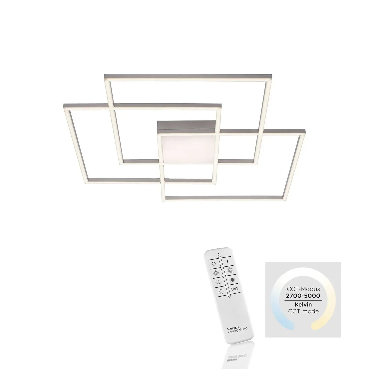 B-Ware Leuchten Direkt Led Deckenlampe Lampe Leuchte Deckenleuchte Asmin Cct Quadrate - 4043689977283
