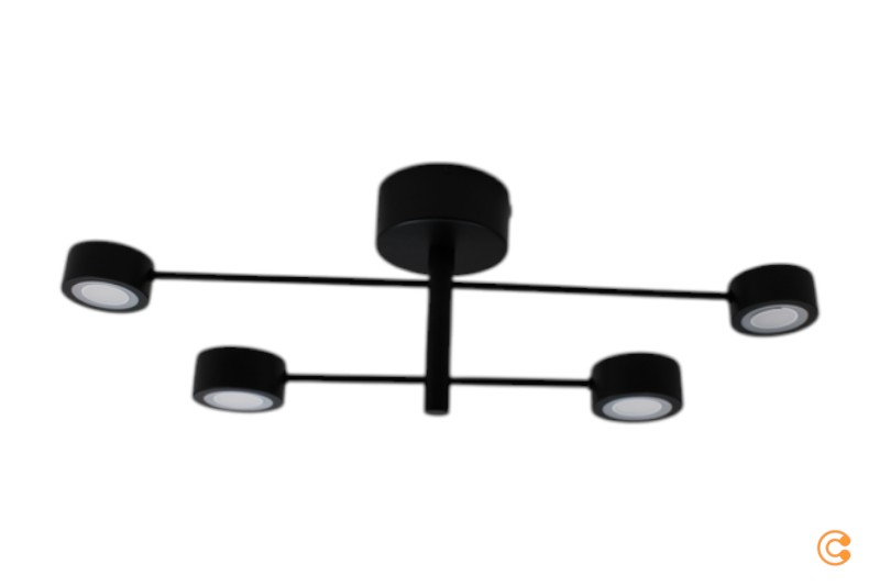 Nordlux Led Deckenleuchte Lampe Clyde Flex Licht Schwarz 4 Flammig 2 Streben B-Ware - 5704924018442