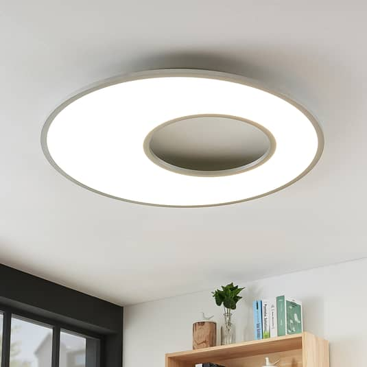B-Ware Lucande Deckenleuchte Deckenlampe Led Rund Dimmbar Fernbedienung Weiß Silber Cct - 4251096559637