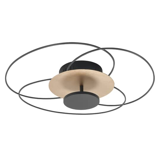 B-Ware High Light Led Deckenleuchte Fiore Deckenlampe Deckenlicht 2.700 K Schwarz/Gold - 8718379038709