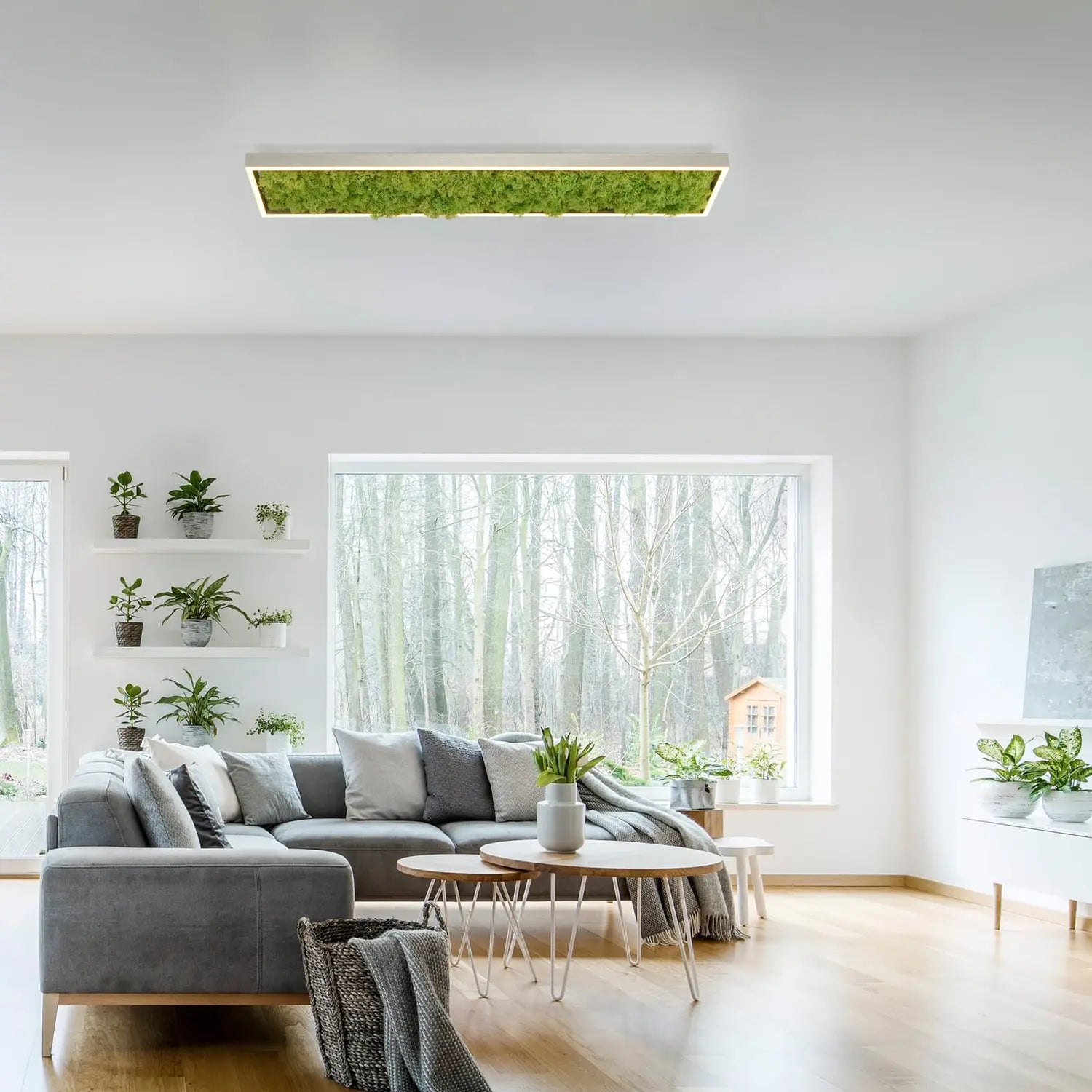 B-Ware Green Deckenleuchte Lampen Led Leuchte Moos Alu Acryl 1000x250x56mm Siehe Text - 4043689994846