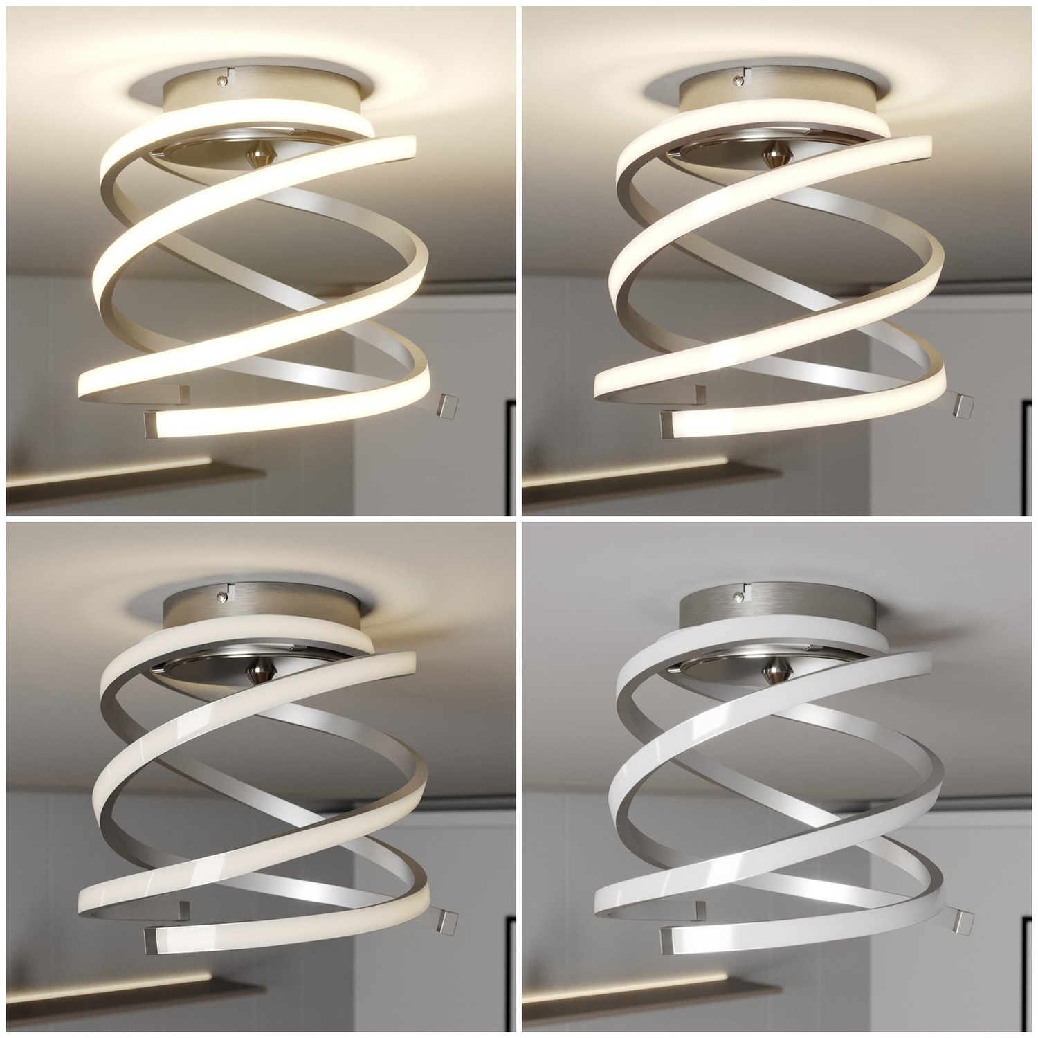 B-Ware Lindby Deckenleuchte Deckenlampe Haniya Led Dimmbar Aluminium Weiß