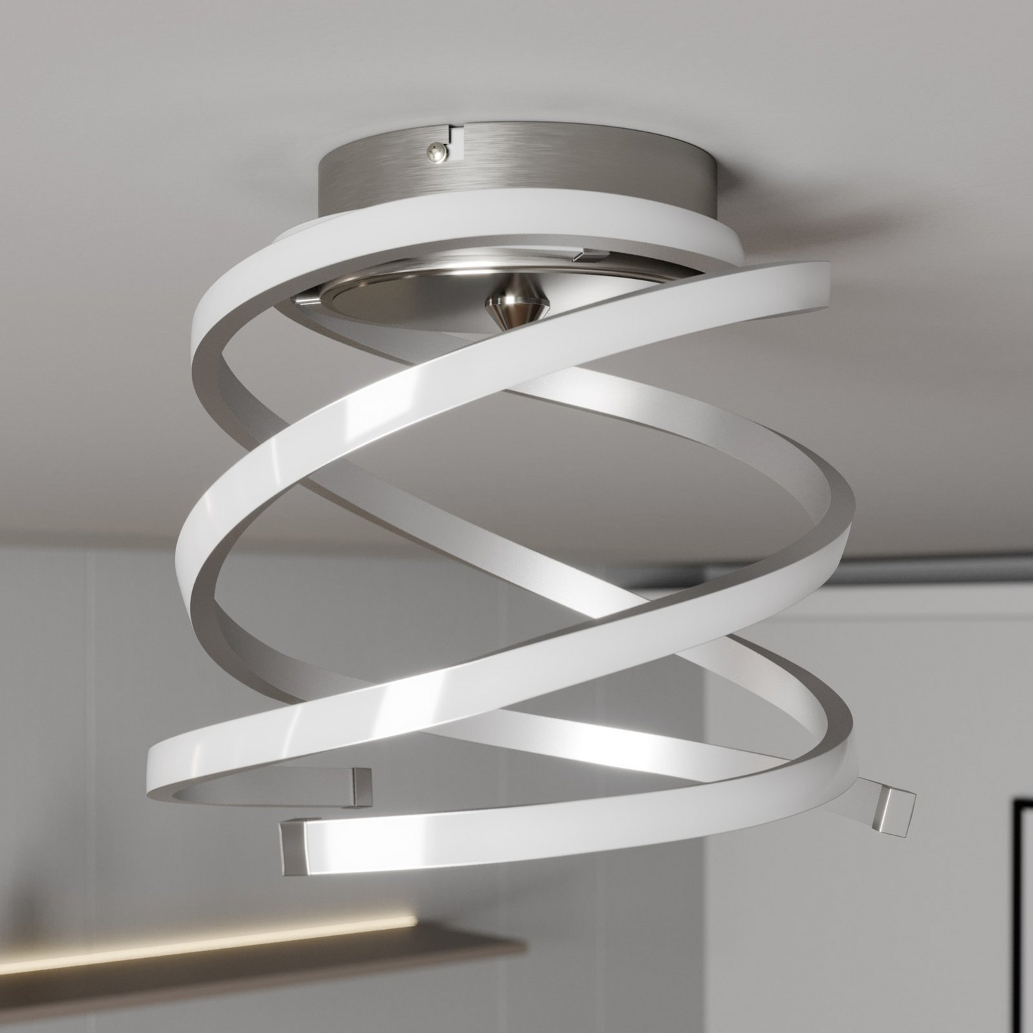 B-Ware Lindby Deckenleuchte Deckenlampe Haniya Led Dimmbar Aluminium Weiß