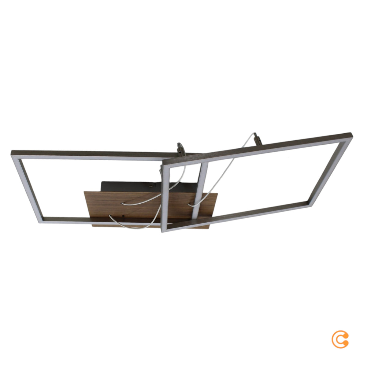 JUST LIGHT Deckenleuchte LED-Deckenlampe Iven Fernbedienung dimmbar stahl/holz - 4043689971229