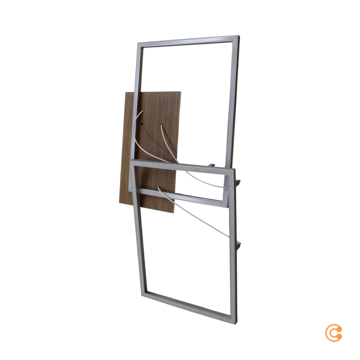 JUST LIGHT Deckenleuchte LED-Deckenlampe Iven Fernbedienung dimmbar stahl/holz - 4043689971229