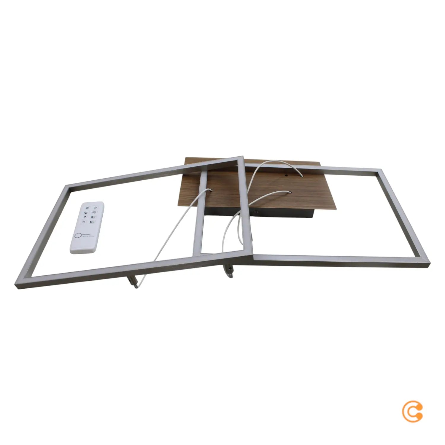 B-Ware Just Light Deckenleuchte Led Deckenlampe Iven Fernbedienung Dimmbar Stahl/Holz  - 4043689971229