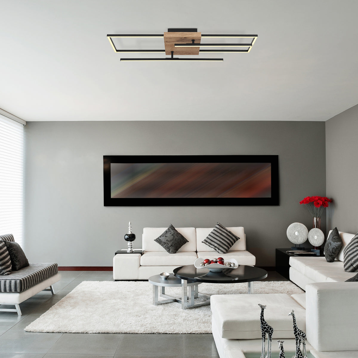 Globo LED-Deckenleuchte Deckenlampe Lampe Leuchte Hängelampe Kendra Länge 80 cm - 9007371430604