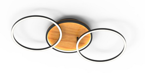 B-Ware Eco Light Led Deckenleuchte Kiru Pinie Länge 87,4 Cm Holz Deckenleuchte Lampe