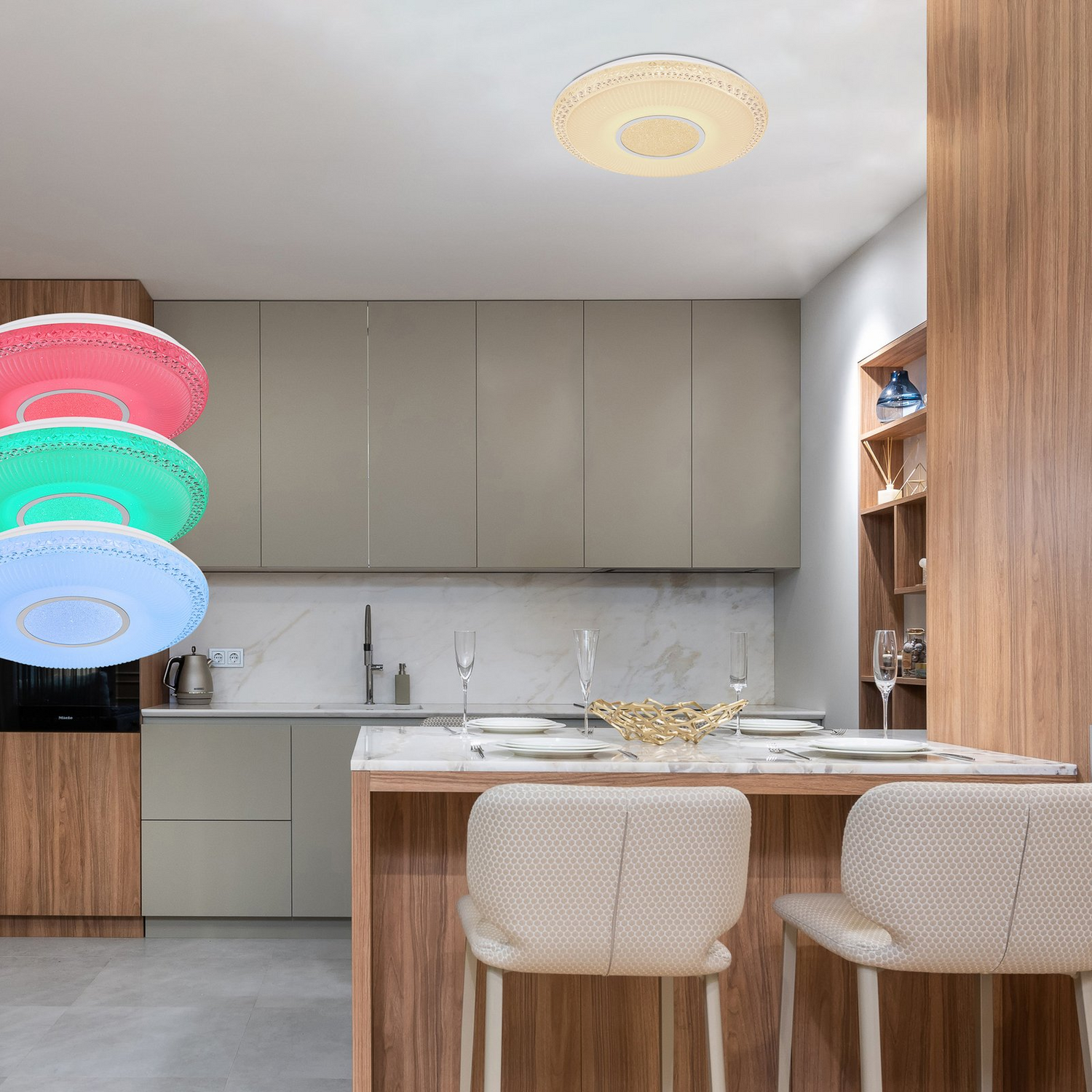 B-Ware Led Deckenleuchte Klemens Deckenlampe Rgbw Dimmbar Rund Wohnraumleuchte - 9007371387700