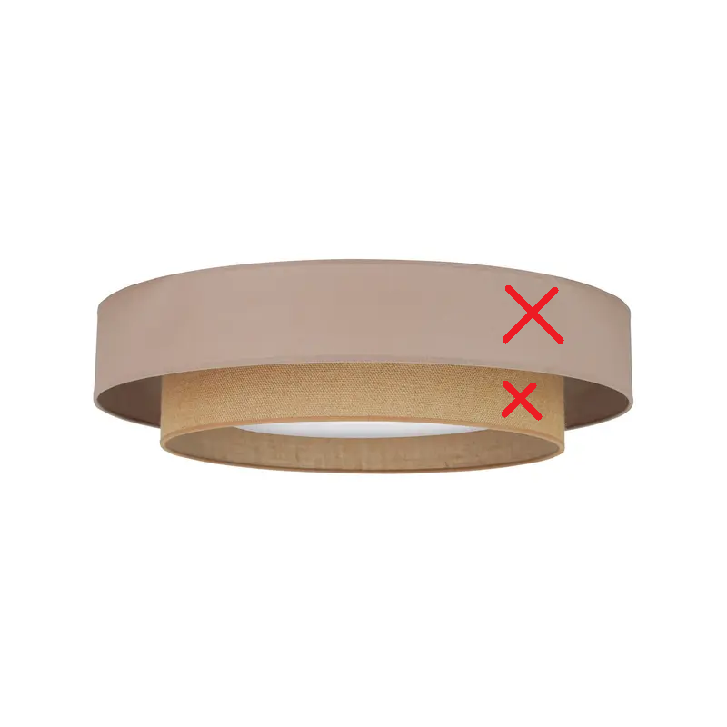 Duolla Deckenleuchte Deckenlampe LED Textil braun Luneta Fernbedienung dimm649 - 5905317606363