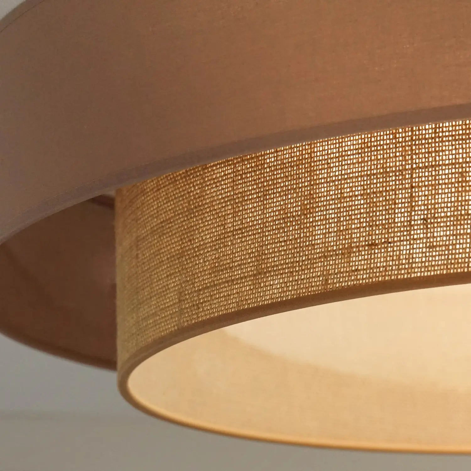 B-Ware Duolla Led Deckenleuchte Luneta Jute Lampe Braun ø 60 Cm 3 Step Dim Deckenlampe - 5905317606363