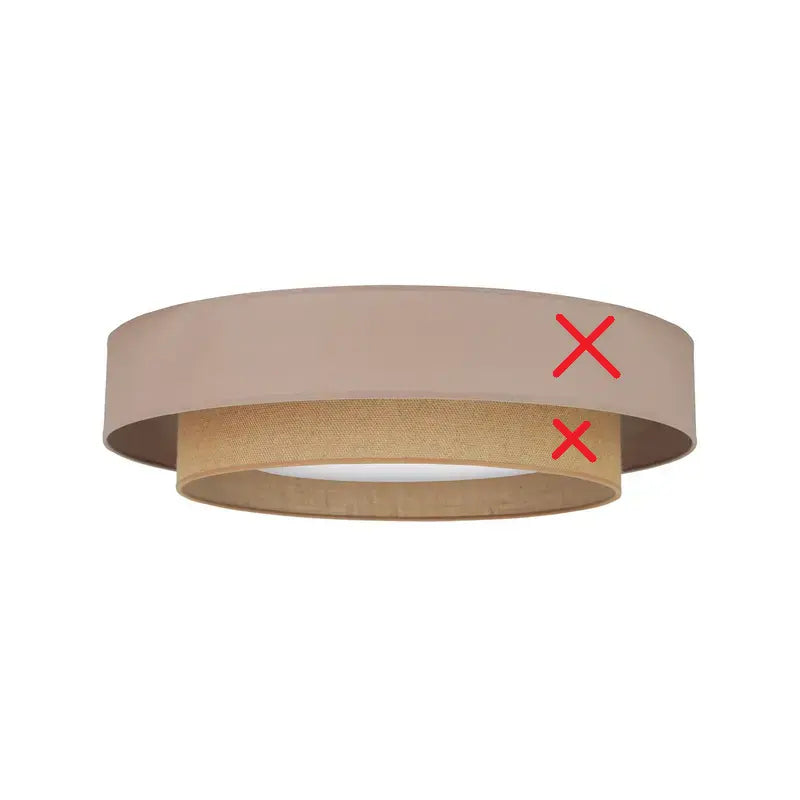 B-Ware Led Deckenleuchte Luneta Jute Lampe Braun ø 60 Cm 3 Step Dim Siehe Text/Foto - 5905317606363
